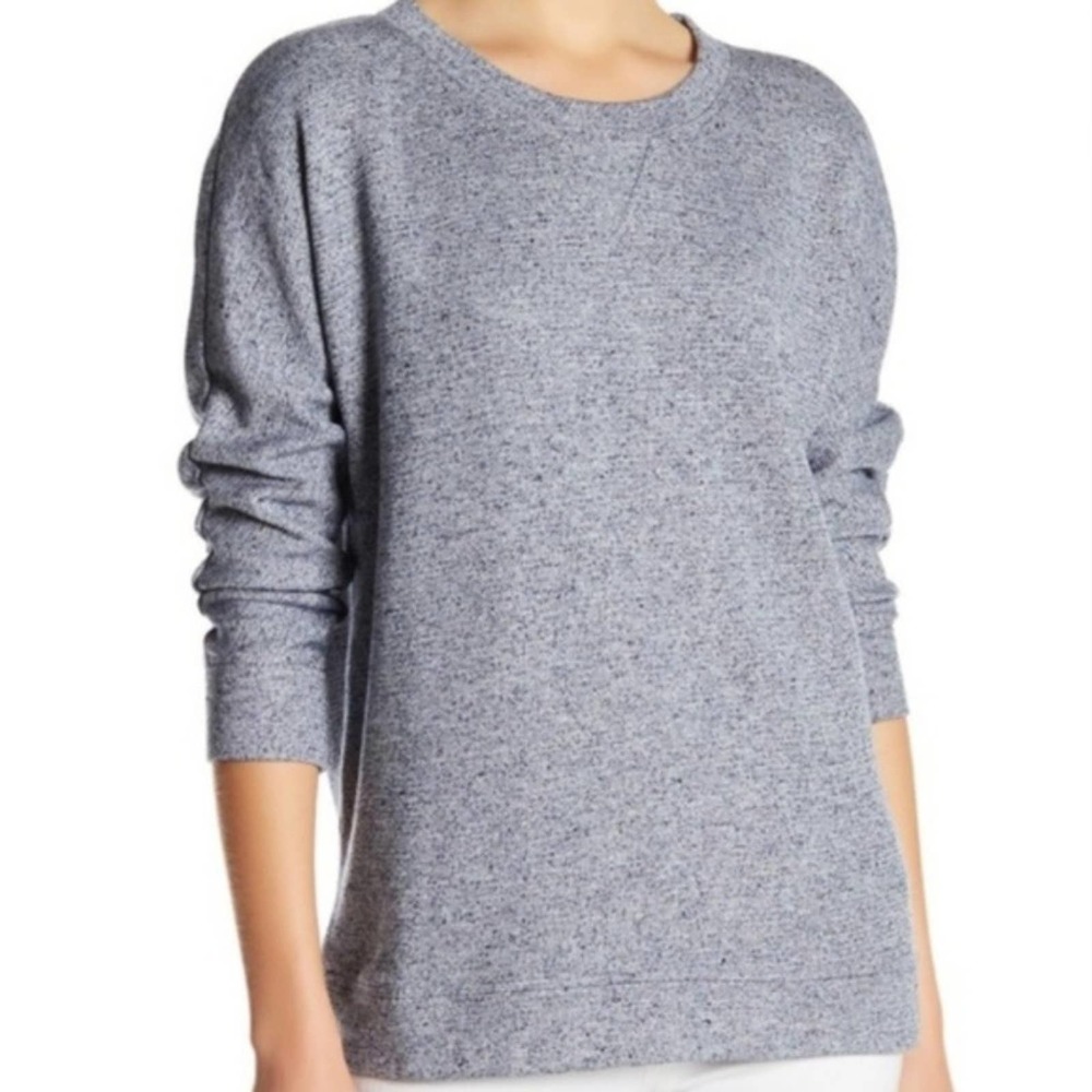 Soft Joie Heathered Blue Knit Dolman Pullover